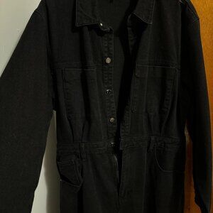 Black Denim Jumpsuit